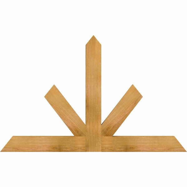 Ekena Millwork Saratoga Rough Sawn Timber Gable Bracket, Western Red Cedar, 48"W x 30"H x 2"D x 4"F, 15/12 Pitch GBW048X30X0204SAR00RWR - main